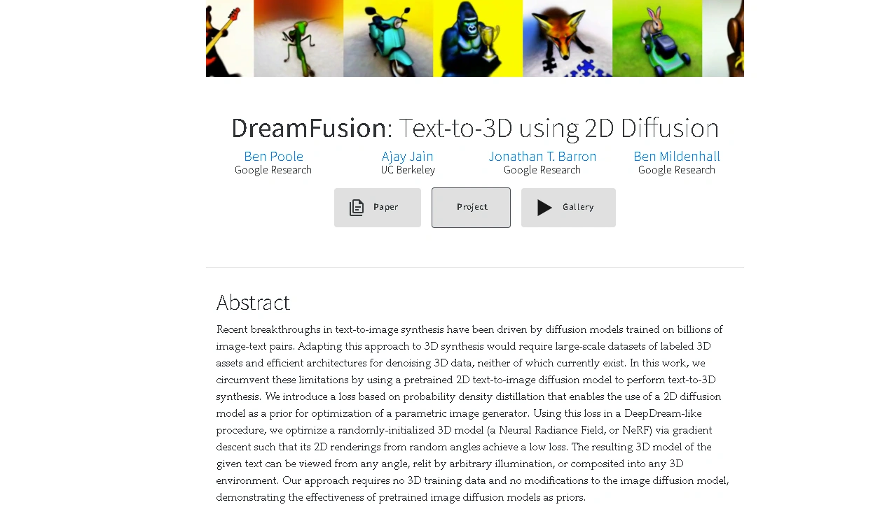 DreamFusion by Google