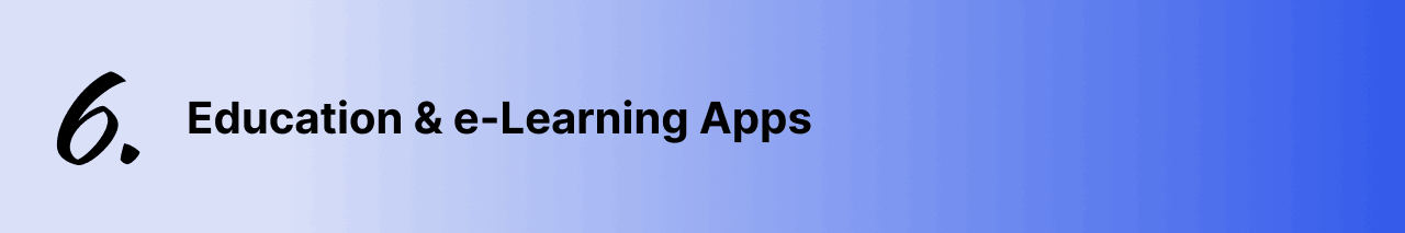 Education & eLearning Apps