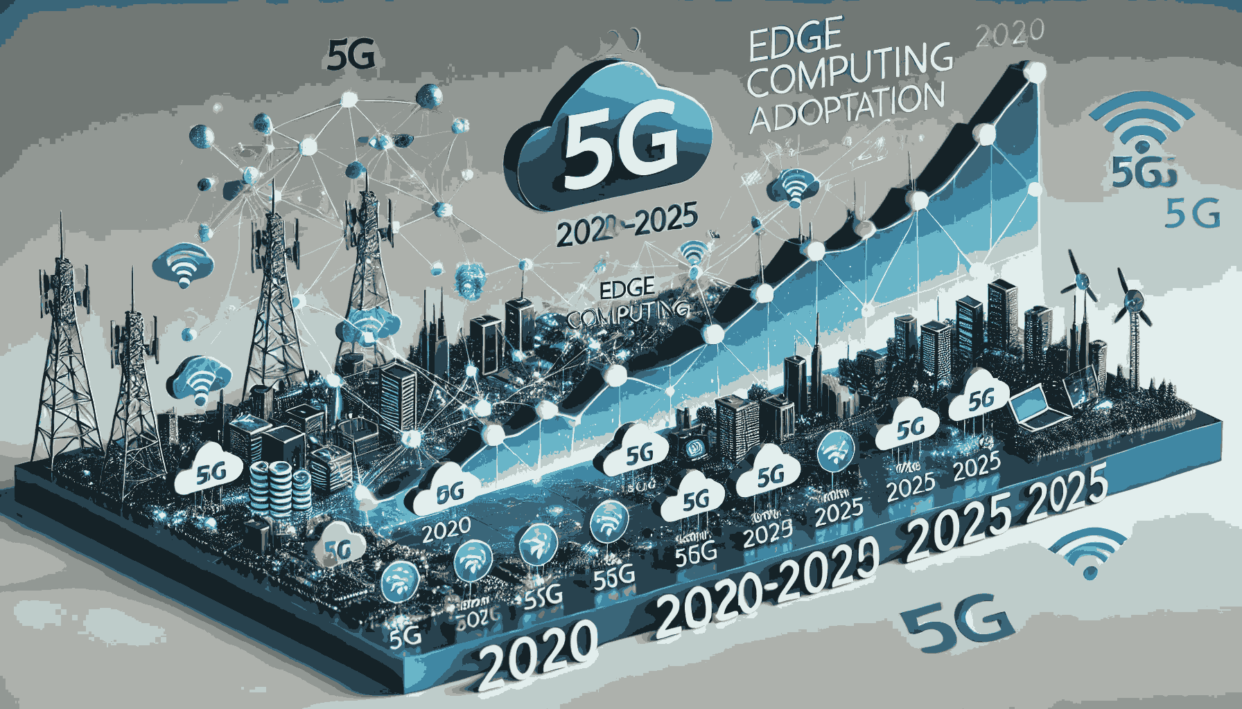 Infographic showing how 5G connectivity works