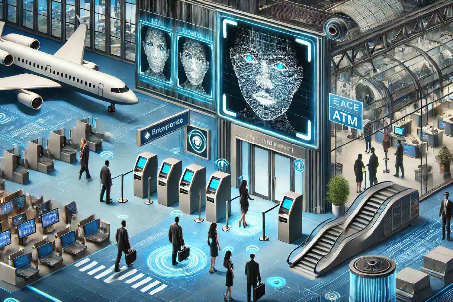 Industries utilizing face recognition technology for security and automation