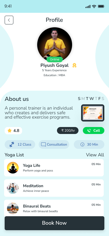 Yoga App Development